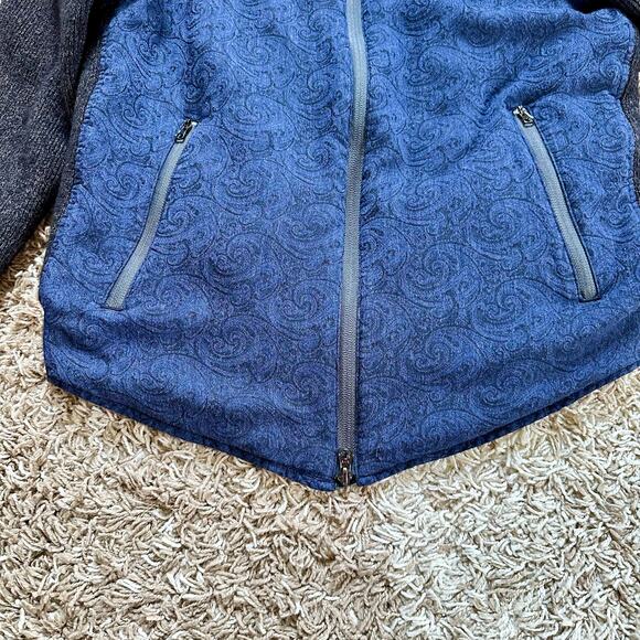 Rare Robert Graham Floral Navy / Black Light Jacket Flowers Zip Men’s Size M - Picture 10 of 16